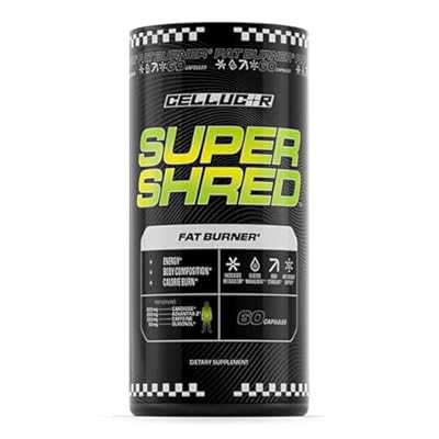 Cellucor Super ShredTM Fat Burner | Thermogenic Power & High Stimulant Energy | 60 Capsules