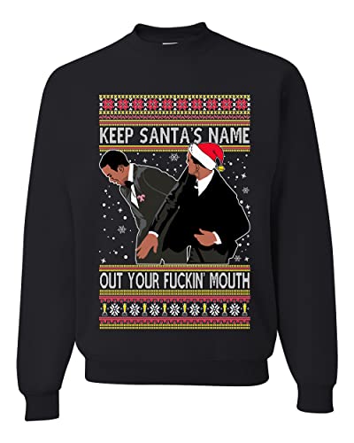Shark &Amp; Hammer Will Chris Slap Award Show Keep Santa'S Name Out Your Mouth Ugly Christmas Sweater Crewneck Sweatshirt 1 Shark & Hammer Will Chris Slap Award Show Keep Santa’S Name Out Your Mouth Ugly Christmas Sweater Crewneck