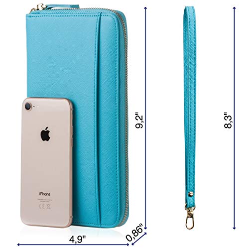 Travel Wallet Family Passport Holder RFID Travel Document Organizer –Blocking Leather Wallets, Case, Money, Credit Cards, Flight Tickets for Women