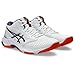ASICS Men's Netburner Ballistic FlyteFoam Mid Top 3 Volleyball Shoes, 10.5, White/Indigo Fog