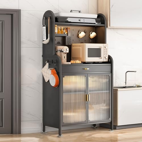 Genérico Estante de Almacenamiento de Cocina, gabinete de Almacenamiento de despensa de Cocina, gabinete de Almacenamiento, Estante de Panadero con cajón, Estante de Almacenamiento de Cocina de 4 niv
