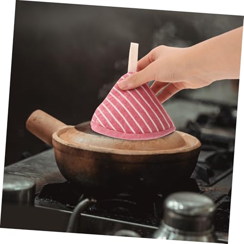Tapa de maceta triangular COLLBATH, pack de 3 piezas de algodón para un cocinado seguro 5