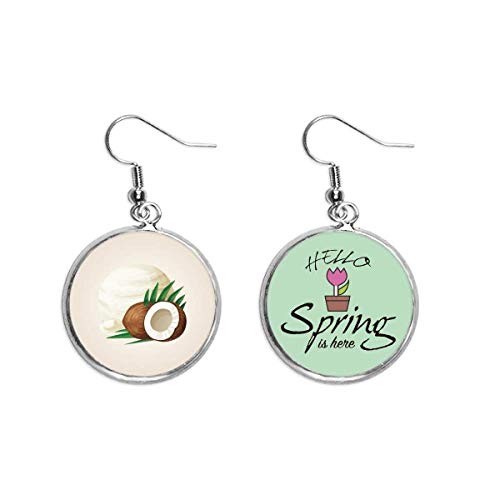 Pendientes de primavera colgantes ligeros de coco que no pesan ni dañan tus orejas