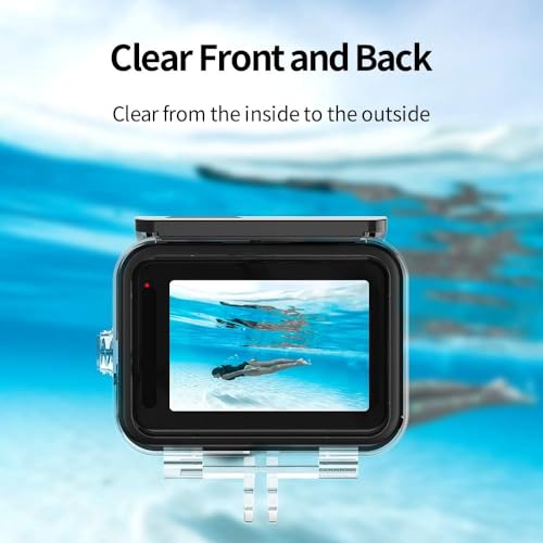 Waterproof Protective Case for GoPro Hero 9/10, 60M/196FT Underwater Diving Diving Protective Case Shell Compatible with GoPro Hero 9/10 with Mounting Bracket Accessories