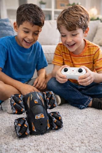 Image of Eli & Chi 360 RC Drift Stunt Car with Smoke Effect & LED Lights | Double-Sided Remote Control Car for Kids 5-15 Years | 30M Range | Rechargeable Battery | All Terrain Toy Car for Boys & Girls