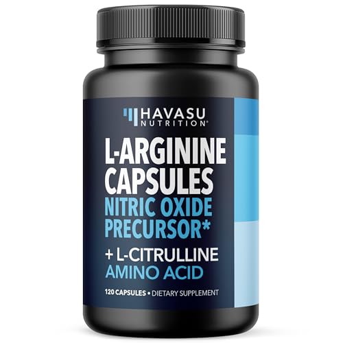 L-Arginine Capsules with L-Citrulline - Nitric Oxide Supplement - L