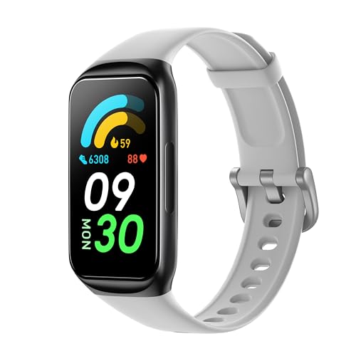 Septoui Smart Band, 1.47' Reloj Inteligente Frecuencia Cardíaca Sueño SpO2, Podometro Pulsera Actividad Impermeable IP68, 100+ Modos Deportivos Smartwatch Hombre Mujer