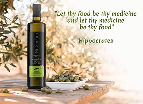 November Organic Olive Oil Extra Virgin - Fresh Harvest November 2021 - Premium BIO Greece - Cold extracted High Phenolic EVOO - Greek - PGI 750 ml