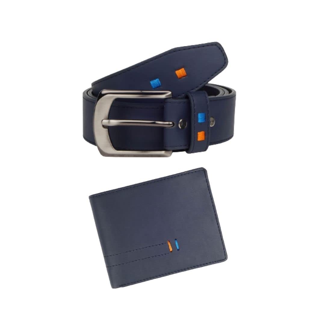 Hidedge Designer Combo Set Of Belt And Wallet For Boys