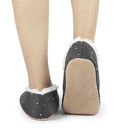 Image of BenSorts Fuzzy Slipper Socks for Women Funny House Slippers with Grips | Warm Cozy Cute Socks Non Slip Gifts Thick Stocking Stuffers Christmas