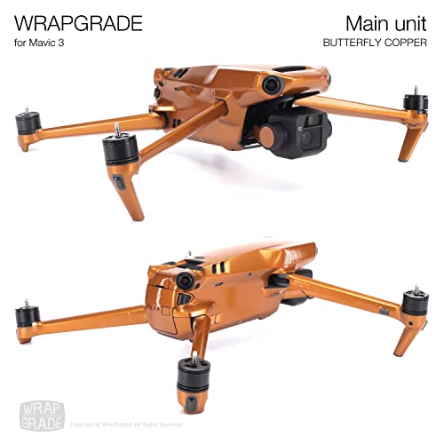 Image of WRAPGRADE Skin Compatible with DJI Mavic 3 Pro (Butterfly Copper)