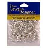 1/4 In. Silver Lined Glass Bugle Beads, Silver
