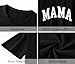 LOMON Mama Shirt Womens Short Sleeve Oversized Tshirt Graphic Mom T-Shirts Plus Size Tees Summer Tops (Black Letter,5XL)