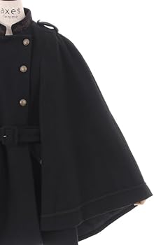 axes famme ダブルボタン ケープコート　品番 TS441X45 Amazon | [アクシーズファム] ダブルボタンケープコート TS441X45 黒 F