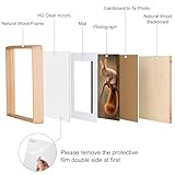 Kattepote Picture Frame 9x7 inch, Wooden Photo Frame 18x23 cm, with Mat to display Picture 5x7 inch, Landscape or Portrait Orientation, Wall-Mount & Tabletop, Made of Beech Wood - Image 4