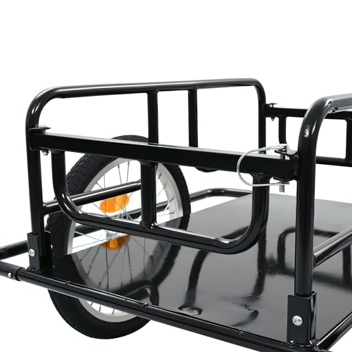 image for Timoau Bike Cargo Trailer, Bicycle Trailer, Heavy-Duty Bike Wagon Cart