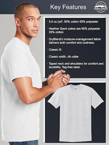 Gildan Men's DryBlend Crewneck T-Shirt Multipack (Style G8000), Make Your Own Custom Assorted Color Set (2 | 3 | 4 Pack)4