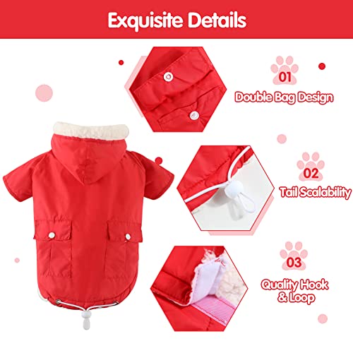 EMUST Dog Winter Coat, Dog Coats for Small Dogs Winter, Winter Dog Hoodie with Pockets, Warm Dog Clothes for Small Dogs… - Image 5