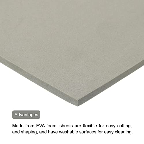 Image of uxcell EVA Foam Sheets Grey 38.9 Inch x 13.9 Inch 4mm Thickness for Crafts DIY
