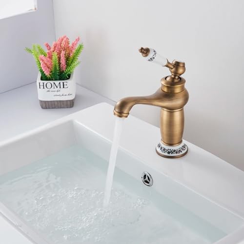 Robinet de lavabo cascade mitigeur argenté économie d'eau à poignée unique - 4