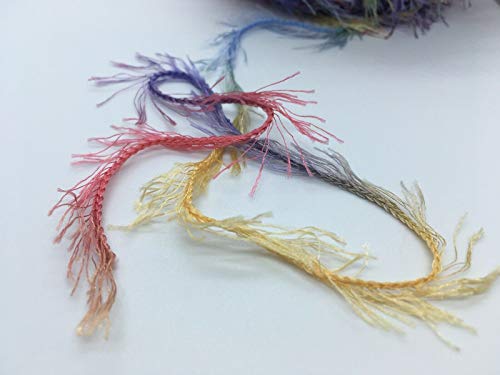 Curacao - Purple, Green, Red, Orange, Blue Eyelash Yarn 50 Gram - 48240B #TOP1