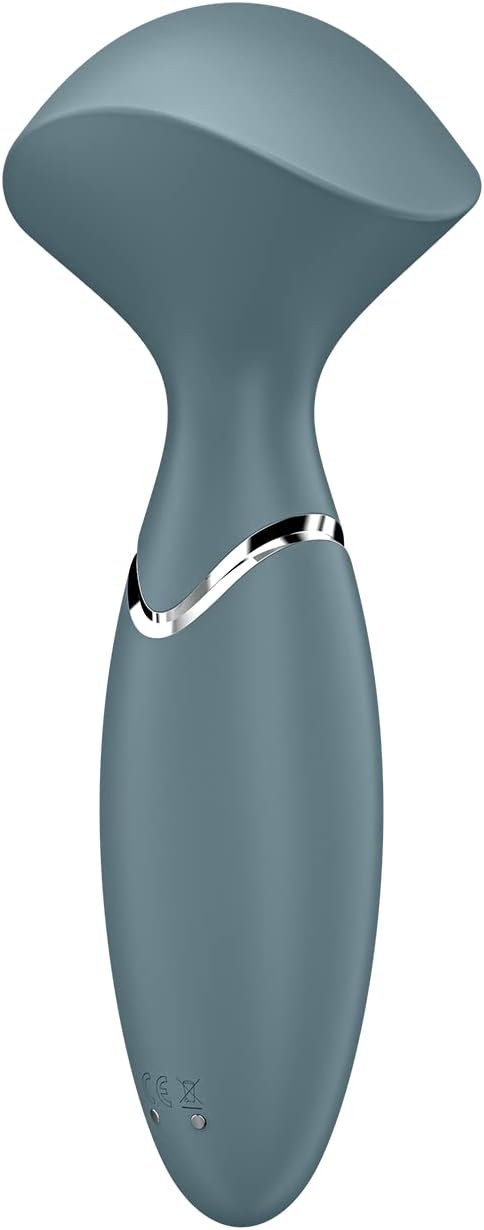 Satisfyer Mini Wand-er Vibrator Sex Toy | Adult Toys for Women | Wand Vibrator in Travel Size | Vibrating Sexual Pleasure Device | Stimulation Vibrators | Woman Sextoy (Gray)