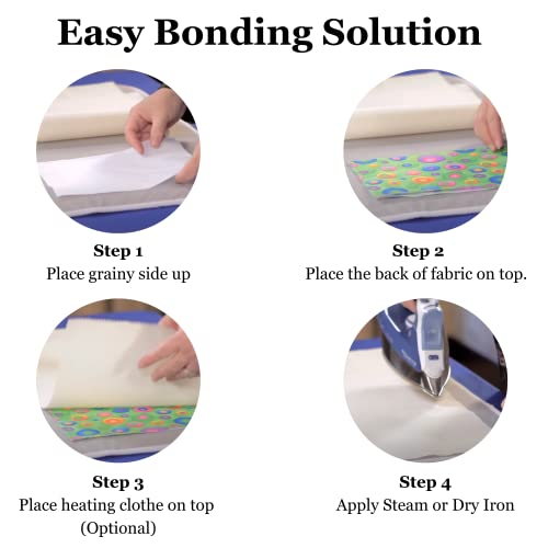 Lolona Fashion's Woven Cotton Fabric Fusible Interfacing 2 Yard By 1.5 Yard For Sewing Iron On Lightweight Interlacing Heat And Bond #TOP4