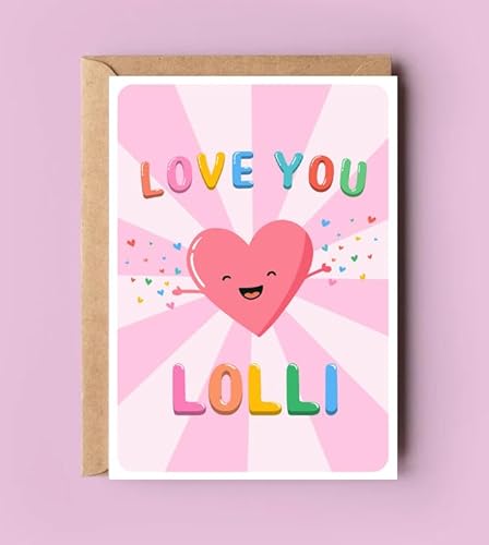 PTDShops Love You Lolli�J�[�h - �����p�̂��킢���o�[�X�f�[�J�[�h - ��̓��M�t�g - �L�O���p�O���[�e�B���O�J�[�h - ���肪�Ƃ�- I Love You Lolli�J�[�h - �V���������J�[�h