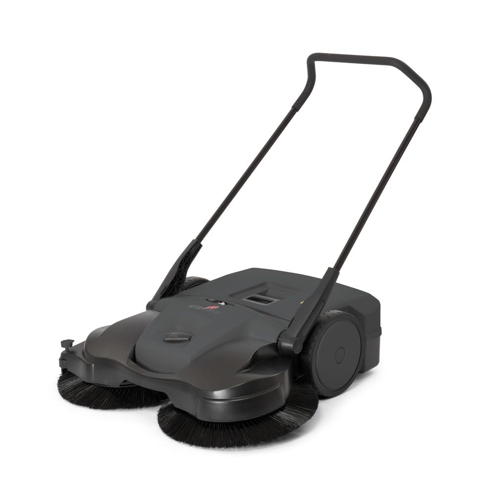 Steinbock Kehrmaschine Turbo elektrisch | 2-fache Schmutzaufnahme | 97 cm Kehrbreite | 4.100 m²/h Kehrleistung | 50 l Behälter | Anthrazitgrau | nasse/trockene Oberflächen | Handkehrmaschine