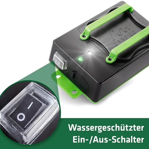 Gardigo® Marderschreck Batteriebetrieben | Marderschutz für Auto und Haus | 12-24 kHz | Batterietausch ohne Ausbau | Ultraschall Marderabwehr für Motorraum, Dachboden, Haus | Marder vertreiben