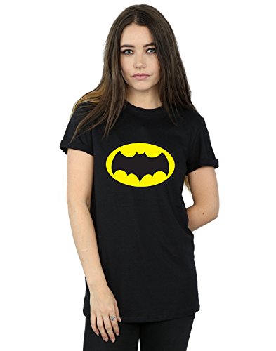 Image of DC Comics Women's Batman TV Series Logo Boyfriend Fit T-Shirt Black XX-Large