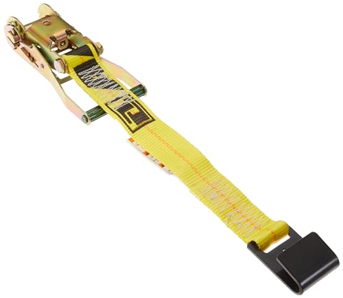 Ancra Cargo 49347-10: Fixed End Strap, 2" X 18" W/Flat Hook & 2" Hd Ratchet