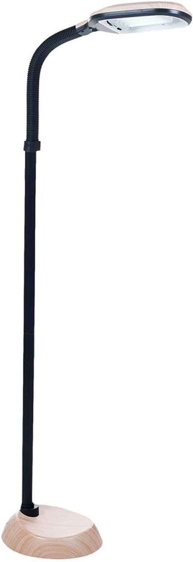 Bedford Home Floor Lamp - Full Spectrum Natural Sunlight Lamp with Bendable Neck - Reading, Craft, Studying, and Esthetician Light (Beige)