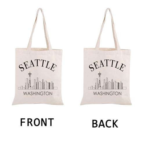 Bolso tote PWHAOO de Seattle, Washington — regalo para amantes de Seattle y viajeros miniatura 5
