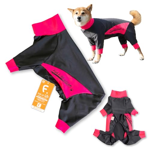 大型犬 ドッグプレイ 撥水 ラッシュガード ロンパース 犬の服 フルオブビガー 6/ピンク BM