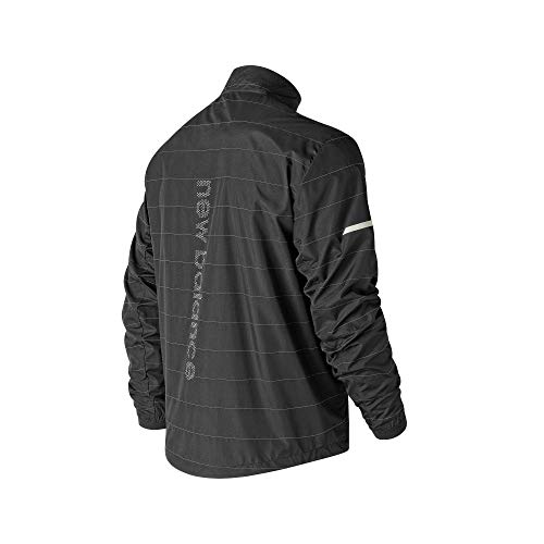 New Balance Mens Packable Reflective Jacket, Black, Small #TOP1