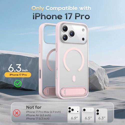 Étui avec fonction support pour smartphone 2026 Pro Max Rose protection antichoc