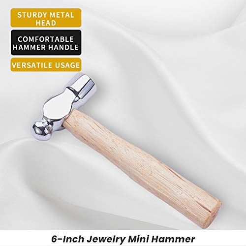 Benecreat DIY-BC0010-58-US 6 Inch Long Iron Jewelry Making Hammer thumb #1