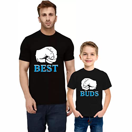 Men's & Boys' Regular Fit T-Shirt Best Buds Family Matching Twinn...