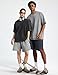 Wyeysyt Oversized Tshirts for Women Vintage Washed Baggy Tees Cotton Short Sleeves Acid Shirts Unisex Tops(BlackGreyBeige-L)