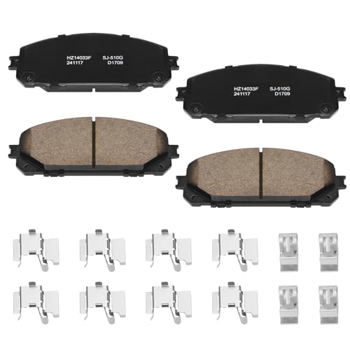 HECHENQICHE Front Ceramic Brake Pads with Hardware for 2014-2015 Jeep Cherokee (for Vehicles with 12.99