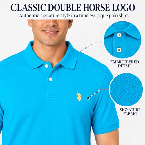 Image of U.S. POLO ASSN. Men Cotton Regular Fit Solid Polo With Small Pony