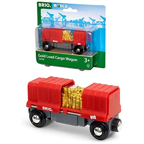 BRIO World - Cargo Wagon Train with Gold Load for Kids Age 3 Years Up - Compatible with all Railway Sets & Accessories Cover