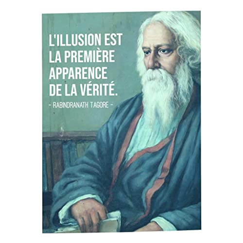 Poster Citation Tagore Ambiance Zen pour Salon et Coin Méditation Inspirant