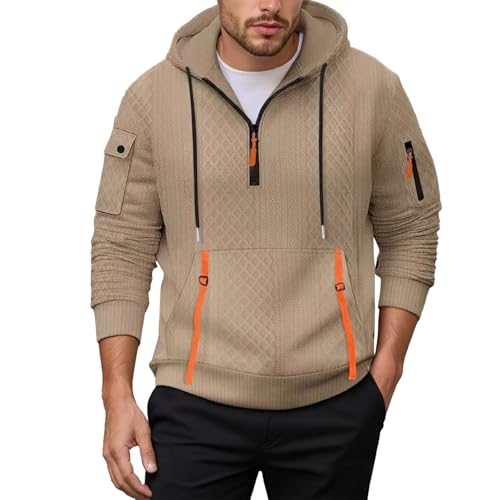 Sweat A Capuche Rose Homme Pull Tricoté Ample Hiver Col Rond