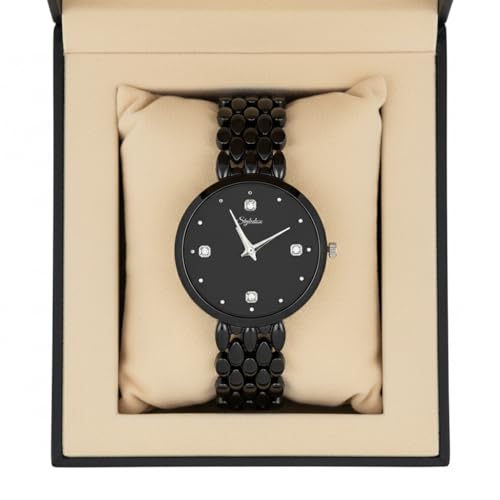 Image of styledose Women's Diamond Studded Watch | Premium Metal Bracelet Strap | Analog Quartz Movemnet Ladies Wrist Watch | Watch for Women & Girls | Wrist Watches for Women's & Girls&Ladies