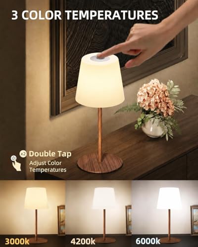 Image of EZVALO Spa-Like Shower Lamp - IP65 Waterproof Bathroom Lamp, 4500mAh Rechargeable Cordless Mood Light, 3 Color Temps for Relaxing Bathroom & Bathtub Experience (2 Pack)