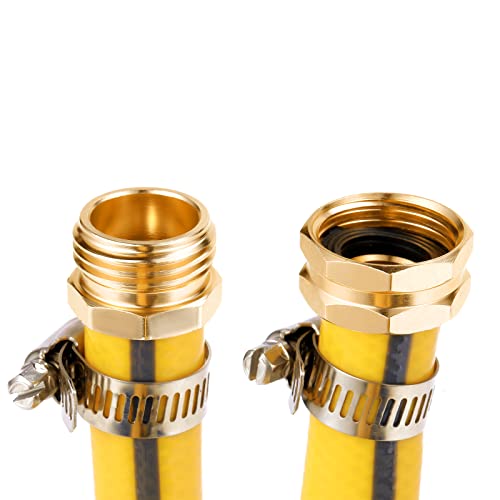 Sanpaint Garden Hose Repair Connector With Clamps, Fit For 3/4" Or 5/8" Garden Hose Fitting, 4 Set #TOP4