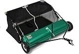 Push Lawn Sweeper, Heavy Duty Steel Frame, Ideal for Yard and Garden Clean up, Green