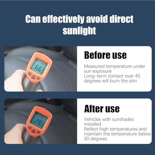 Cubierta de protección Solar de Parabrisas con tela reflectante para aislar el calor 6
